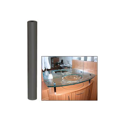 CRL Matte Black 3/4" Diameter by 6" Long Standoff Base