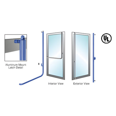 CRL-Blumcraft® Painted Right Hand Reverse Aluminum Door Mount Keyed Access "F" Exterior, Top Securing Panic Handle