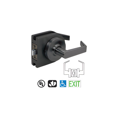 CRL Matte Black Grade 1 Lever Lock Housing - Passage