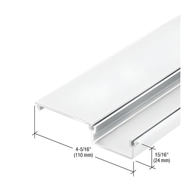 CRL-U.S. Aluminum Deep Pocket Vertical Insert for 1" Glazing, White KYNAR® Paint - 24'-2"