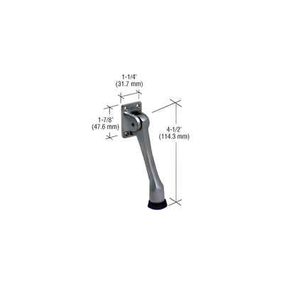 CRL Brushed Satin Chrome Door Mounted 4-1/2" Heavy-Duty Stop and Holder