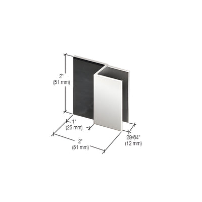 CRL Polished Chrome Square Style Frameless Shower Door Stop