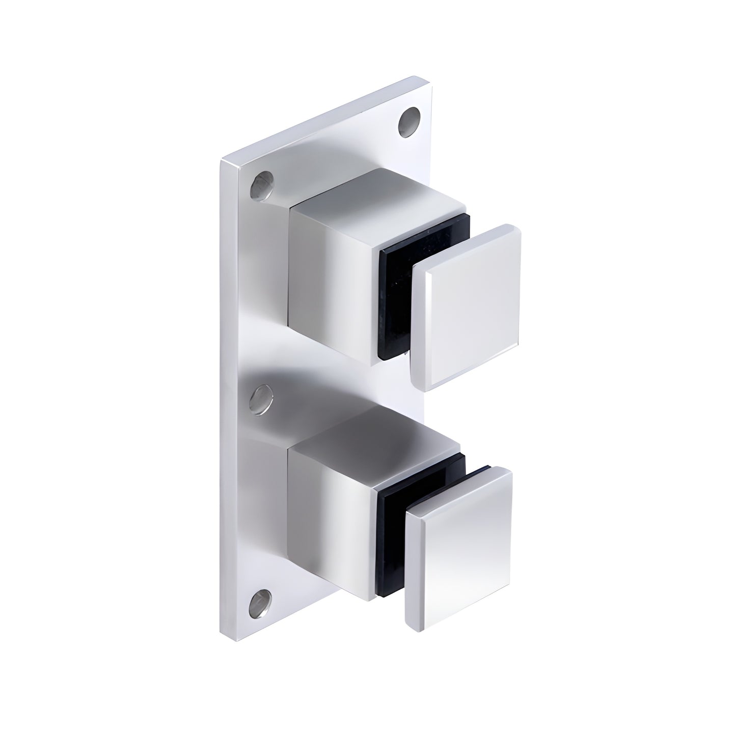 CRL 316 Polished SS 2in Square Glass Standoff with Mounting Plate