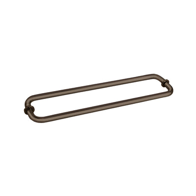 CRL Oil Rubbed Bronze 18" BM Series Back-to-Back Tubular Towel Bars with Metal Washers