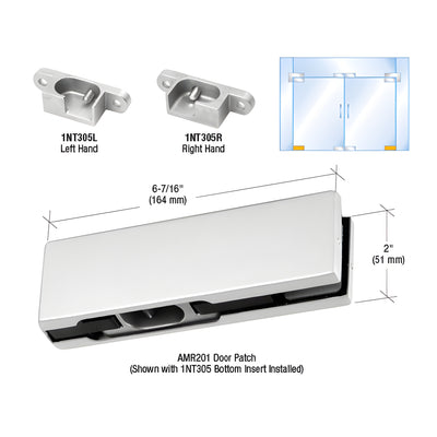CRL Satin Anodized RH North American Bottom Door Patch Fitting