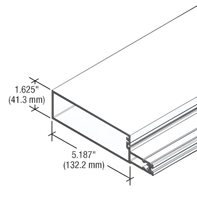 CRL-U.S. Aluminum White KYNAR® Paint 5-1/4" Stacked Horizontal Mullion for StormWall XL