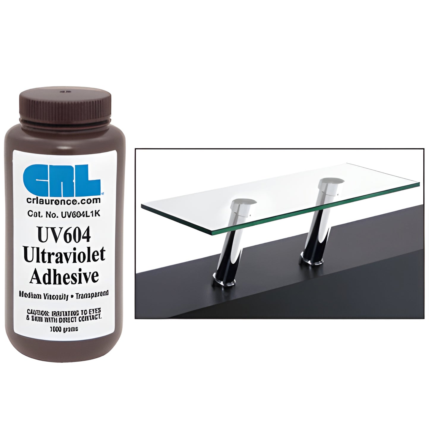 CRL UV604L Medium Viscosity UV/Visible Light Cure Adhesive 1kg