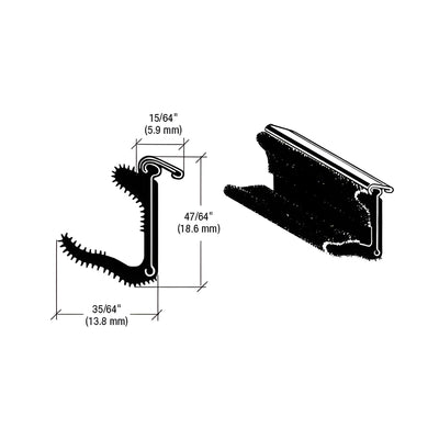 CRL Rigid Stainless Steel Beaded Belt Molding for 1966-1967 GM - 96" Length