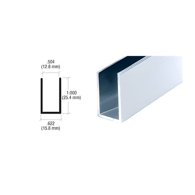CRL Brite Anodized 1/2" Aluminum U-Channel