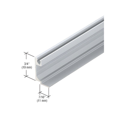 CRL-U.S. Aluminum Glass Stop for 1" Glass Door Header, Mill - 21'-2"