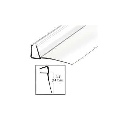 CRL 95" Clear Poly U-Channel with 1-3/4" (44 mm) Fin for 3/8" Glass