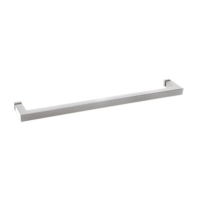 CRL Polished Chrome "SQ" Series 18" Square Tubing Mitered Corner Single-Sided Towel Bar