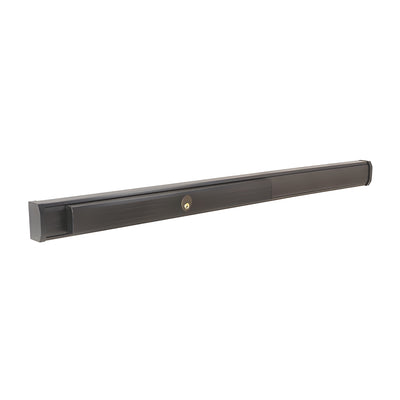 CRL Dark Bronze 48" Jackson® 1285 Push Pad Concealed Vertical Rod Left Hand Reverse Bevel Panic Exit Device with Cylinder Dogging