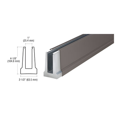 CRL B5T Series Dark Bronze Anodized Custom Tapered Base Shoe Undrilled for 1/2" Glass