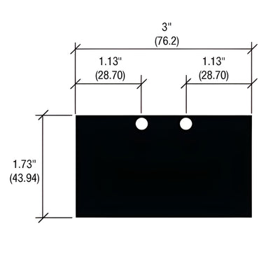 CRL-U.S. Aluminum StormWall XL Structural Silicone Mullion Cap, 50 pc