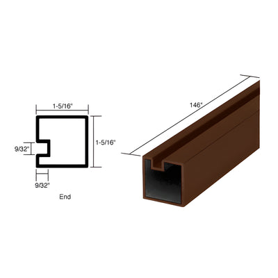 CRL Duranodic Bronze 146" End Post Extrusion