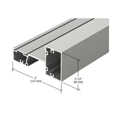CRL-U.S. Aluminum Horizontal Mullion for 1-5/16" Glass, Clear Anodized Class 1 - 24'-2"