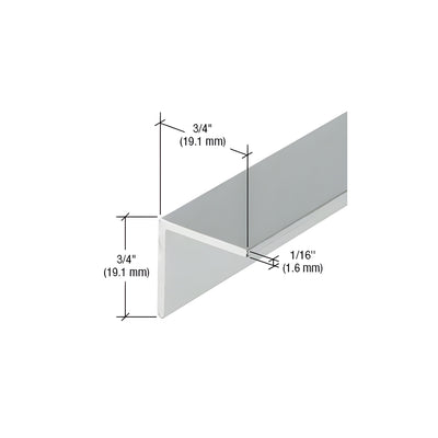 CRL-U.S. Aluminum Clear Anodized L-Bar 3/4" x 3/4" x 1/16" - 21'-2"