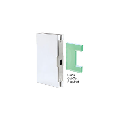 CRL Satin Anodized 6" x 10" Center Lock Glass Keeper