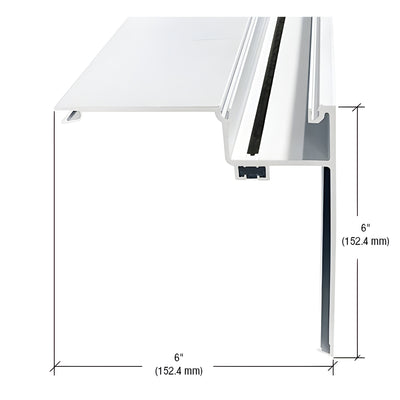 CRL-U.S. Aluminum 90 Degree Corner Half Section, White KYNAR® Paint- 24'-2"
