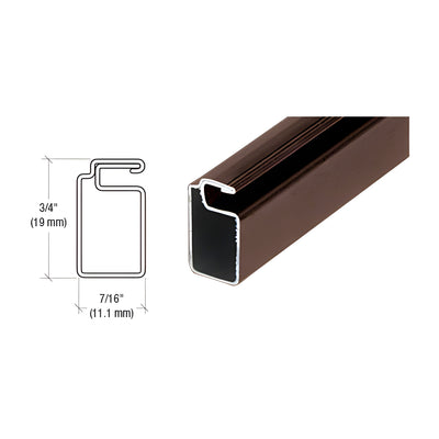 CRL Bronze 3/4" x 7/16" Roll Formed Aluminum Screen Frame - 144"