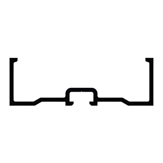 CRL-U.S. Aluminum Mullion Spandrel Adapter 1/4" 24'-2" Clear Anodized