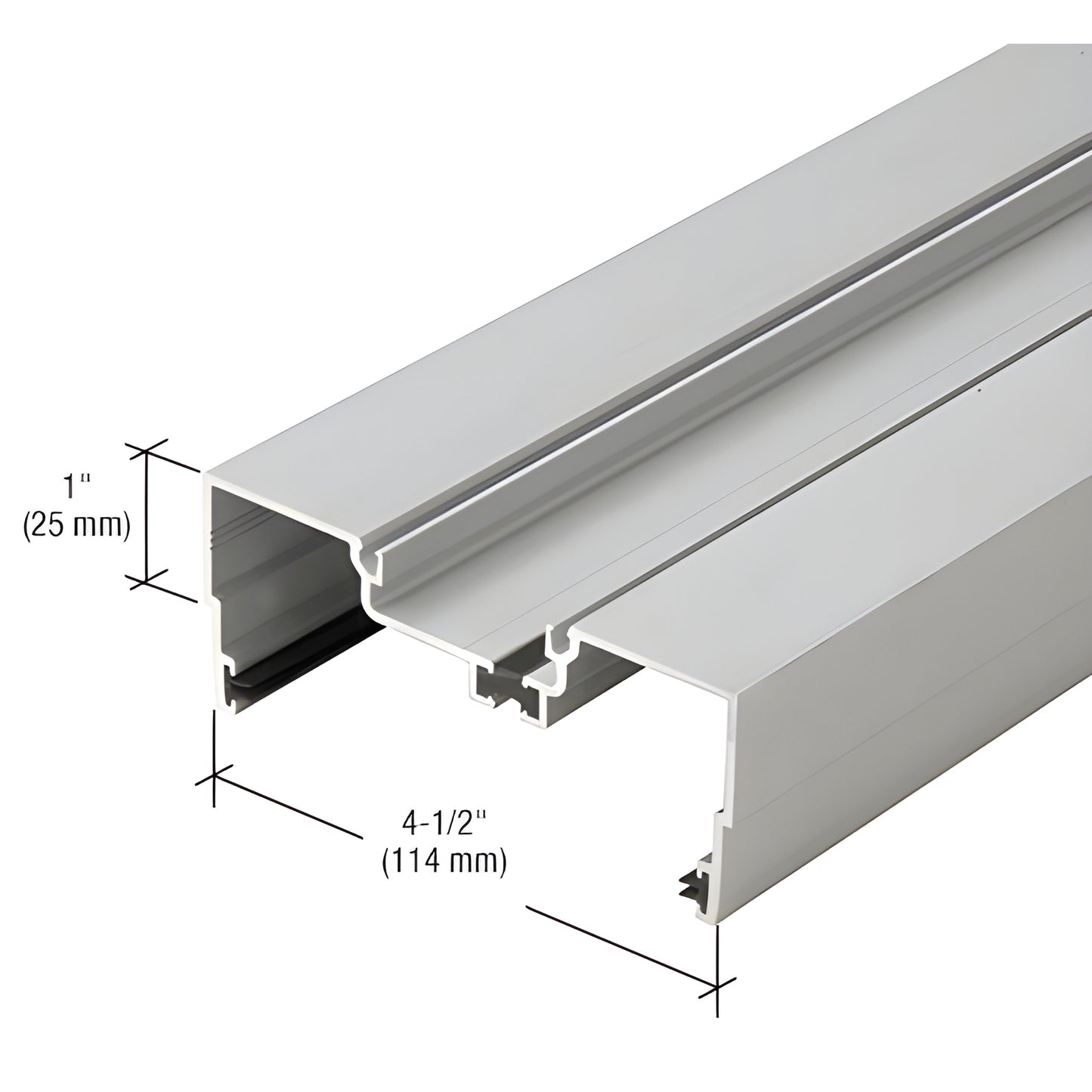 CRL-U.S. Aluminum Male Expansion Mullion 24'2" Clear Anodized Thermal