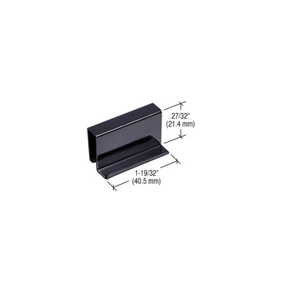 CRL Black Finger Grip Strike Plate