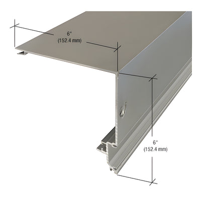 CRL-U.S. Aluminum Clear Anodized 90 Degree Corner Half Section - 24'-2"