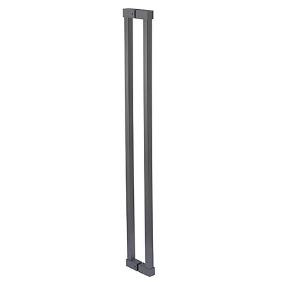 CRL Matte Black Cut To Size Glass Mounted Square Ladder Style Pull Handle with Square Mounting Posts