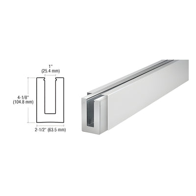 CRL B5S Square Satin Anodized Custom Base Shoe Undrilled for 1/2" Glass