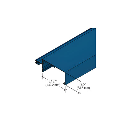 CRL-U.S. Aluminum Custom KYNAR® Paint 5-1/4" Open Back Roll Over Horizontal Mullion for StormWall XL