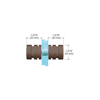 CRL Oil Rubbed Bronze Contemporary Style Back-to-Back Shower Door Knobs