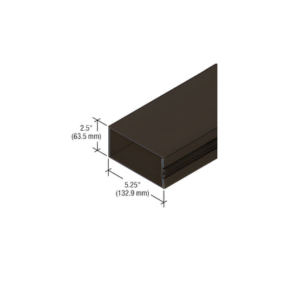 CRL-U.S. Aluminum Structural Glazed Vertical Mullion for StormWall XL, Dark Bronze/Black Anodized Class 1