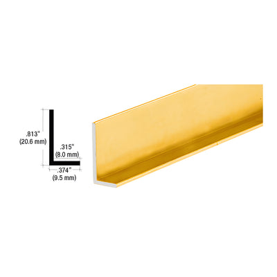 CRL Gold Anodized Aluminum 3/8" L-Bar Extrusion