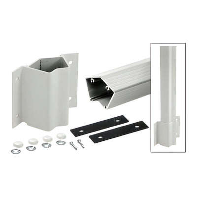CRL 42" Silver Metallic Inside 135 Degree Fascia Mount Post Kits for 200, 300, 350, and 400 Series Rails