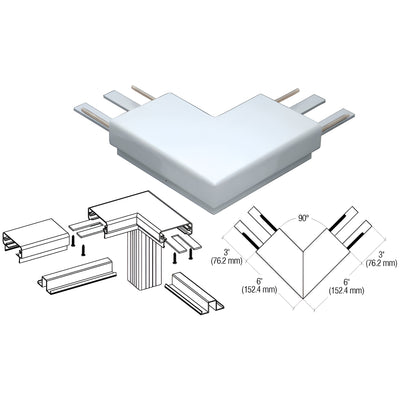 CRL Mill 200 Series Top Cap 90º Corner