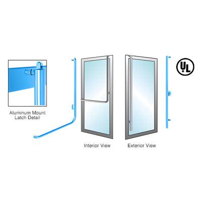 CRL-Blumcraft® Painted Right Hand Reverse Aluminum Door Mount Keyed Access "FS" Exterior, Top Securing Panic Handle