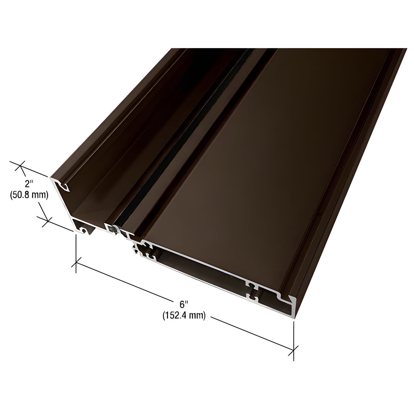 CRL-U.S. Aluminum Int. Horizontal Mullion 24'2" Bronze/Black Anodized