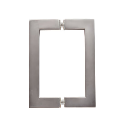 CRL Satin Nickel 6" x 6" SQ Series Square Tubing Back-to-Back Pull Handle