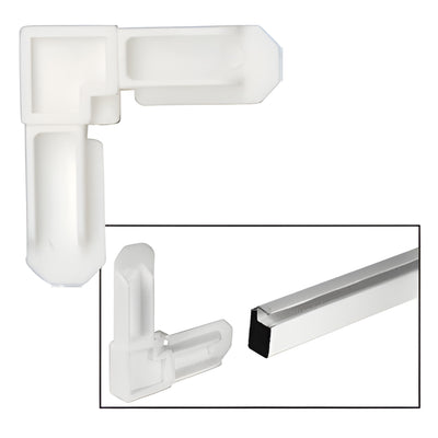 CRL White 5/16" Square Cut Screen Frame Replacement Corners