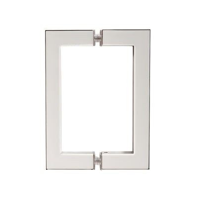 CRL Polished Nickel 6" x 6" SQ Series Square Tubing Back-to-Back Pull Handle
