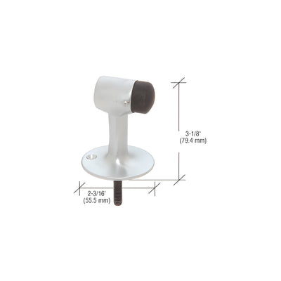 CRL Satin Chrome Floor Mounted Heavy-Duty Door Stop