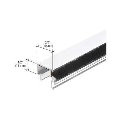 CRL-U.S. Aluminum Snap-In Door Stop with Weatherstrip, White KYNAR® Paint - 21'-2"