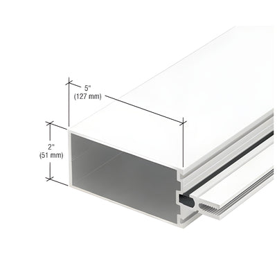 CRL-U.S. Aluminum White KYNAR® Paint Series 2200 Thermally Broken 5" Tubular Mullion, Bone White KYNAR®, 24'-2"