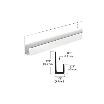 CRL Dipped Polished Brite Anodized 1/4" Standard Aluminum J-Channel