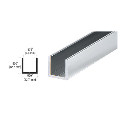 CRL Brite Anodized 3/8" Single Aluminum U-Channel