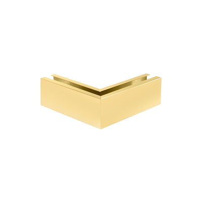 CRL Satin Brass 12" 90º Mitered Corner Cladding for B7S Series Heavy-Duty Square Base Shoe