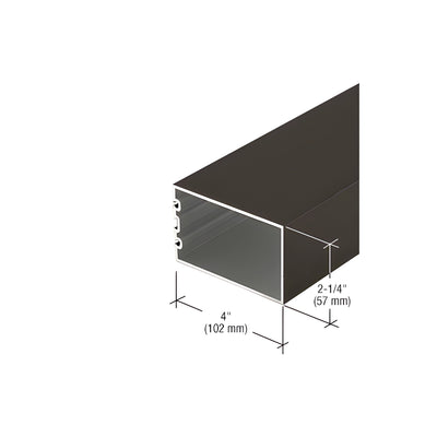 CRL-U.S. Aluminum 4" Structural Silicone Glazed Vertical Mullion, Dark Bronze/Black Anodized Class 1 - 24'-2"