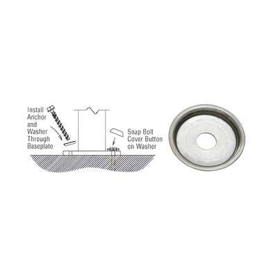 CRL Mill Stainless Steel Button Washer